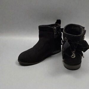 Michael Kors Kids Little Girls Black Emma Flora Embellish Boots Size 6 Child
